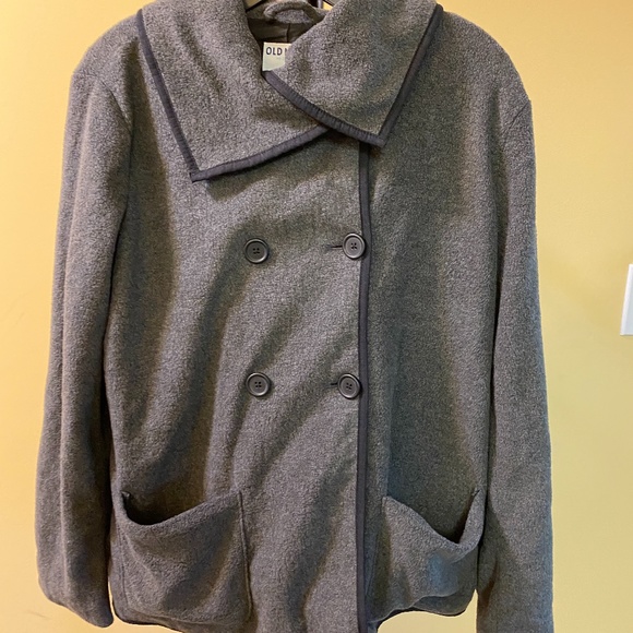 Old Navy Women's Fleece Double-Breasted Jacket (M) - Picture 3 of 9